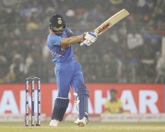 Cuttack: Indian skipper Virat Kohli in action during the 3rd ODI match between India and West Indies at Barabati Stadium in Cuttack, Odisha, on Dec 22, 2019. (Photo: Surjeet Yadav/IANS)