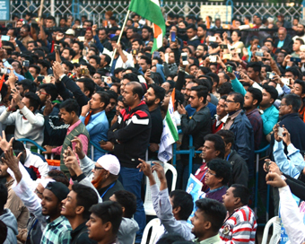 Kolkata: Trinamool Congress (TMC) supporters participate in a protest rally against the Citizenship Amendment Act (CAA) 2019 and National Register of Citizens (NRC) in Kolkata on Dec 19, 2019. (Photo: IANS)