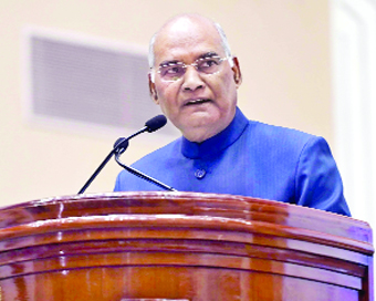 New Delhi: President Ram Nath Kovind addresses during the inauguration of Constitution Day celebrations of the Supreme Court of India in New Delhi, on Nov 26, 2018. (Photo: IANS/RB)