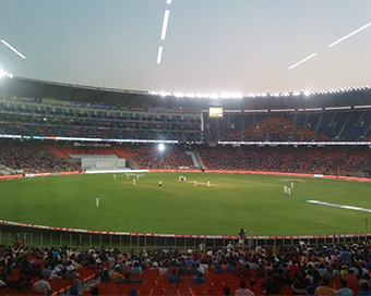 LED lights go off for a minute in Motera stadium