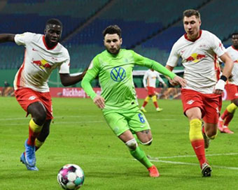 Leipzig reach German Cup semis, beat Wolfsburg 2-0