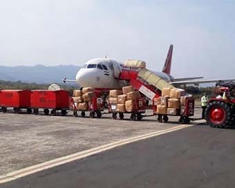 ver 587 tonnes medical supplies flown across India