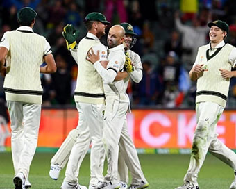 Australians celebrating Pujara