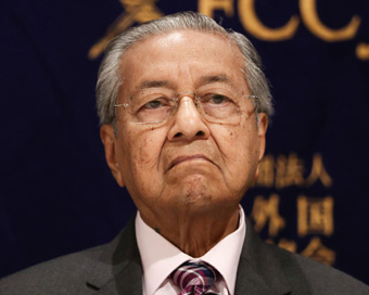 Malaysian Prime Minister Mahathir Mohammad (file photo)