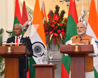 Prime Minister Narendra Modi and Maldives President Ibrahim Mohamed Solih (file photo)