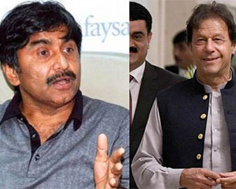 Javed Miandad (left), Imran Khan (right)