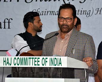  Union Minister for Minority Affairs Mukhtar Abbas Naqvi (file photo)