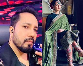 Mika Singh (left) - Kangana Ranaut (right)