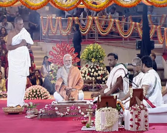 PM performs inaugural pooja at redeveloped ITPO Complex
