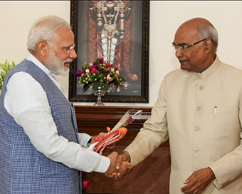 President Ram Nath Kovind and Prime Minister Narendra Modi 