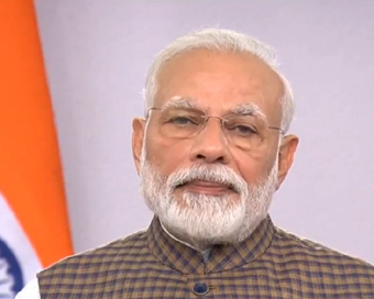 New Delhi: Prime Minister Narendra Modi addresses the nation on vital aspects relating to the menace of COVID-19, in New Delhi on March 24, 2020. (Photo: IANS)