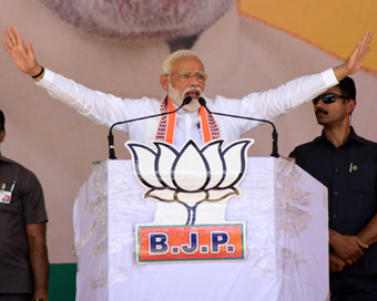 Kaushambi: Prime Minister Narendra Modi addresses a public rally in Uttar Pradesh