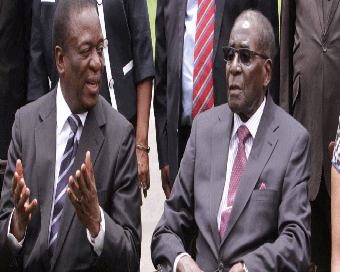 Photo: Robert Mugabe and  Emmerson Mnangagwa