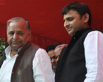 Mulayam Singh and Akhilesh Yadav (file photo)