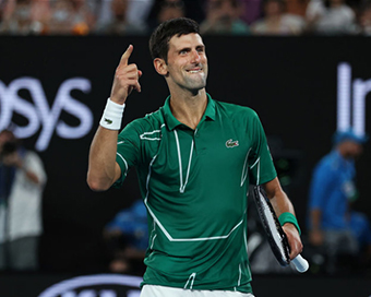Novak Djokovic breaks Roger Federer