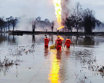 Assam oil well fire