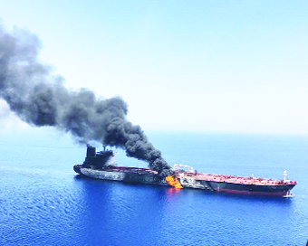 U.S. blames Iran for oil tanker attack in Gulf of Oman
