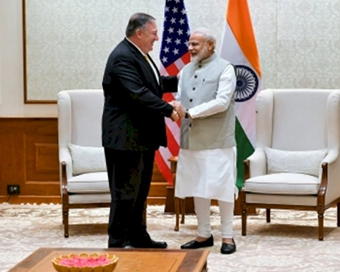 Mike Pompeo with PM Modi (file photo)