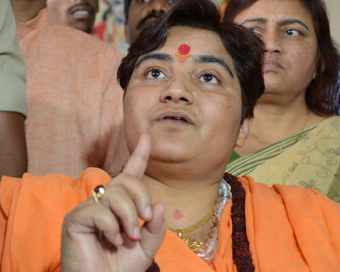 Sadhvi Pragya Singh Thakur (file photo)