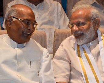 President Ram Nath Kovind, Prime Minister Narendra Modi (file photo)