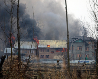 Pulwama: A house destroyed during a gunfight that erupted between security forces and militants in Jammu and Kashmir