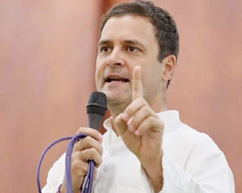 Kurnool: Congress president Rahul Gandhi interacts with students in Kurnool, Andhra Pradesh on Sept 18, 2018. (Photo: IANS)