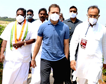 Amid political crisis, Rahul Gandhi lands in Puducherry
