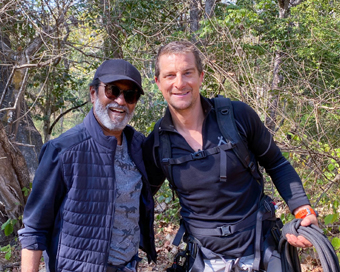 Rajnikanth with Bear Grylls (file photo)