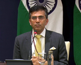 New Delhi: External Affairs Ministry spokesperson Raveesh Kumar addresses a media briefing, in New Delhi on Oct 31, 2019. (Photo: IANS/MEA)
