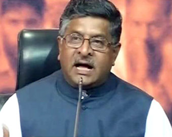 Union Law Minister Ravi Shankar Prasad 