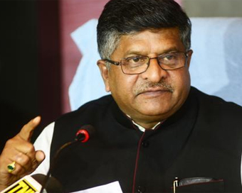 Union Law Minister Ravi Shankar Prasad (file photo)