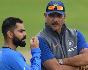 India Head Coach Ravi Shastri with skipper Virat Kohli (file photo)