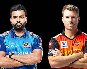 MI captain Rohit Sharma and SRH captain David Warner