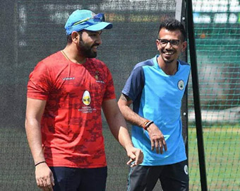 Rohit Sharma with Yuzvendra Chahal