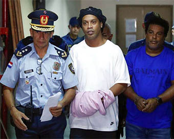 Ronaldinho released from house arrest in Paraguay