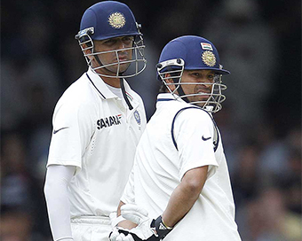 Rahul Dravid batting with Sachin Tendulkar (file photo)