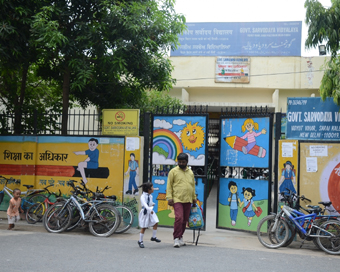  A view of a Delhi government school.