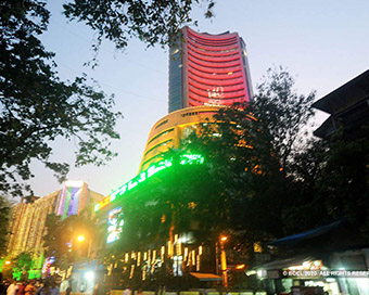 Equity indices trim major initial gains, Sensex up 65 points