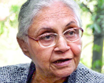 Former Chief Minister Sheila Dikshit (file photo)