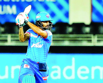 Half-centuries by Shikhar Dhawan