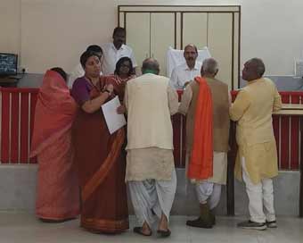 Smriti Irani files her nomination from Amethi