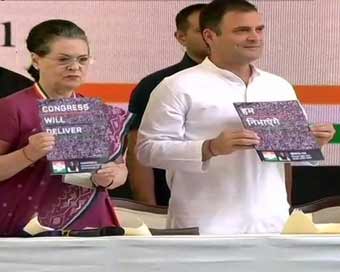 Congress releases 2019 LS election manifesto