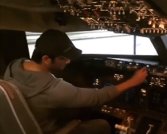 Late Actor Sushant flying a plane