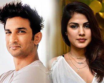 Sushant Singh Rajput (left) and Rhea Chakraborty (right)