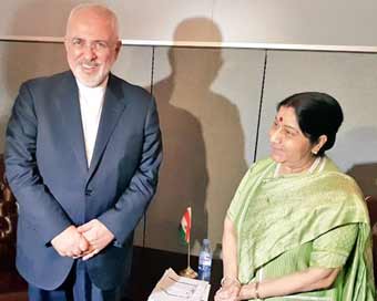 Sushma Swaraj, Iran Foreign Minister discuss US sanctions against Tehran