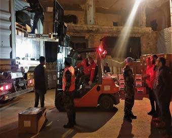 Indian peacekeepers in Syria ferry earthquake relief supplies to victims