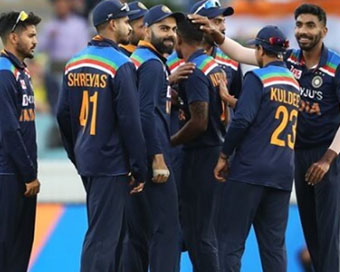 Team India celebrate victory