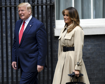 U.S. President Donald Trump (L) and his wife Melania Trump (file photo)