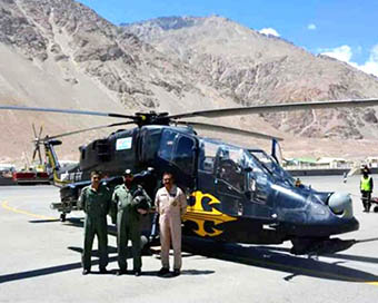 2 light combat choppers made by HAL deployed in Ladakh