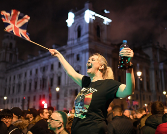 Britain celebrates leaving EU